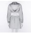 Reflective Two Piece Set Short Hooded Pullover Top And Skirt Set Gray 2 Piece Set Women Fashion Skirt Top Outfits Women 