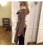 Plaid Blazer Tops Female Patchwork Slash Neck Long Sleeve Lace up Women Jacket Coat 2018 Autumn Fashion