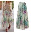 Waist Tulle Floral Chiffon Skirt Women Summer Elastic Waist Long Skirt Girl Princess Skirt Sun Fluffy Tutu Skirt Femme 