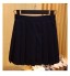 High Waist Elastic Mini Linen Women Skirts A-Line Pleated Skirt Plus Size Harajuku Kawaii Cute School Skirts Uniform