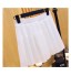 High Waist Elastic Mini Linen Women Skirts A-Line Pleated Skirt Plus Size Harajuku Kawaii Cute School Skirts Uniform