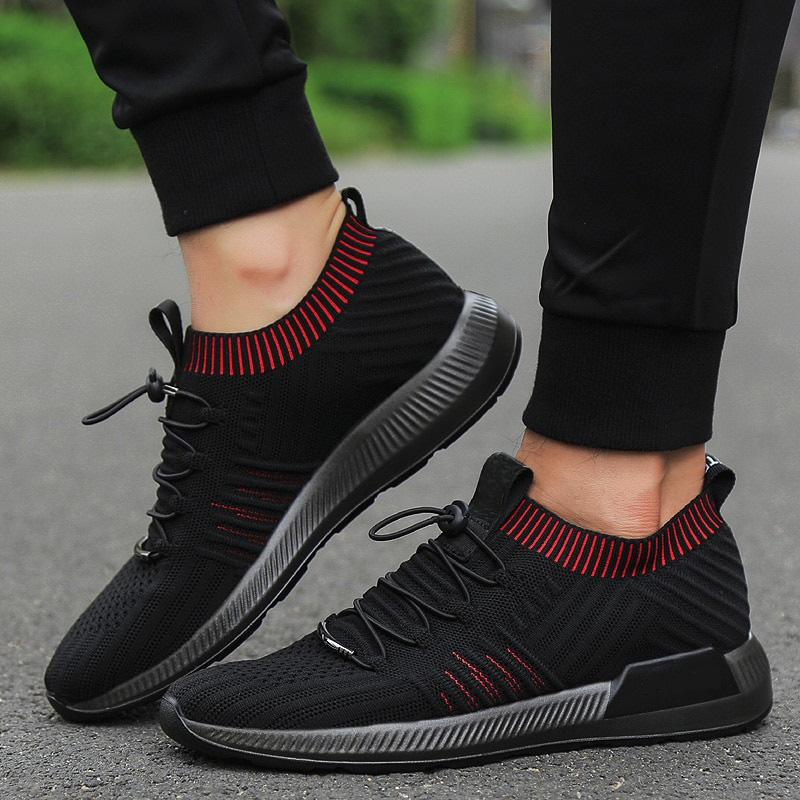 Summer Men Socks Sneakers Beathable Mesh Male Casual Shoes Lace up Sock Shoes Loafers Boys Super Light Sock Trainers