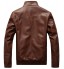 Men's Leisure PU Faux Leather Jacket Windbreaker Motor Jacket