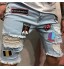  Jeans Shorts Men Fear Of God Cool Street Clothes Mens Jeans Stretchy Ripped Skinny Biker Jeans Destroyed Taped Denim Shorts