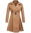 Women's Trench Coat Double Breasted Long Sleeve Jackets with Belt