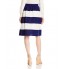 Women's Lace and Linen Stripe Skirt