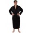 Mens Satin Solid Color Robe, Long Lightweight Loungewear