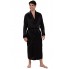 Mens Satin Solid Color Robe, Long Lightweight Loungewear