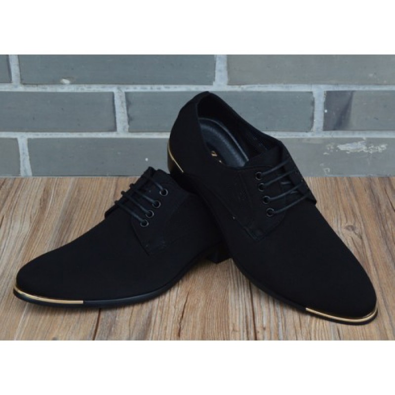 mens shoes fashion black men's leather moccasin pointed toe classic men wedding shoes